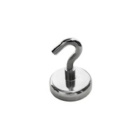 Pot Magnet M8 female thread on 48mm base with Hook fitted